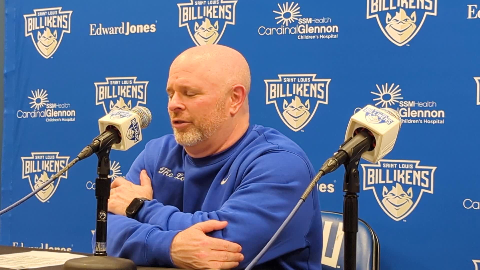 SLU coach Josh Schertz provides injury updates on Isaiah Swope and Kellen Thames